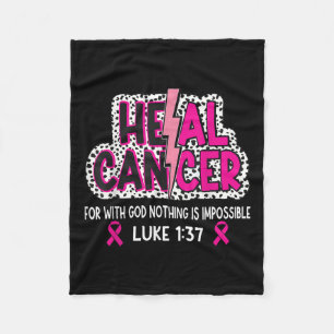 Healkanker Gelooft God Christelijke borstkanker Aw Fleece Deken
