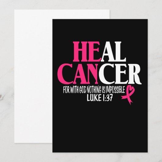 Healkanker met God niets is onmogelijk (4) Save The Date (Voorkant / Achterkant)