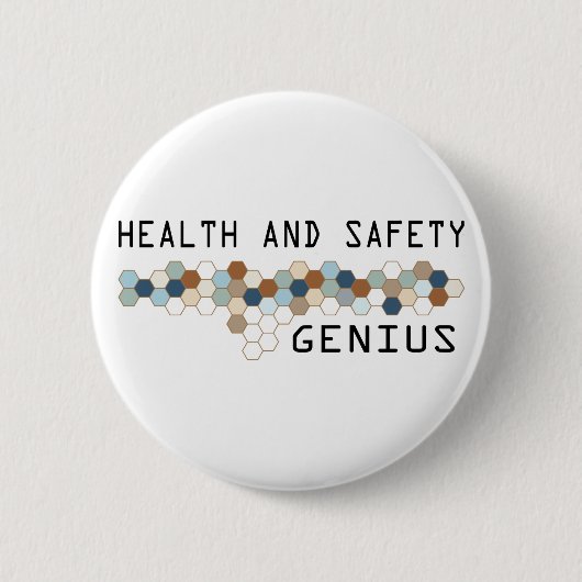 Health and Safety Genius Ronde Button 5,7 Cm (Voorkant)