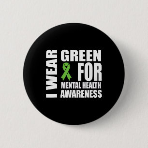 Health Awareness Green Ribbon Ondersteuning Ronde Button 5,7 Cm