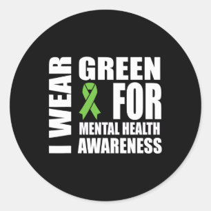 Health Awareness Green Ribbon Ondersteuning Ronde Sticker