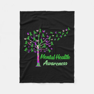 Health Awareness Tree Linten Supporter Graphic Fleece Deken