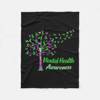 Health Awareness Tree Linten Supporter Graphic Fleece Deken