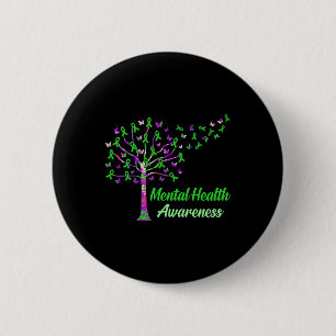 Health Awareness Tree Linten Supporter Graphic Ronde Button 5,7 Cm