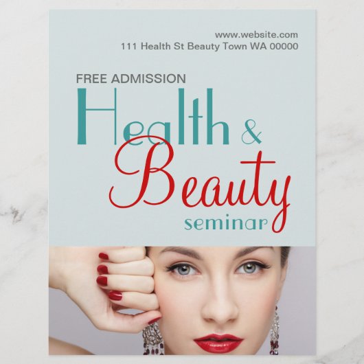 Health Beauty Seminar Flyer-uitnodiging Flyer (Voorkant)