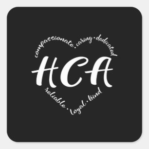 Health Care Aide, gezondheidszorghulp HCA Vierkante Sticker