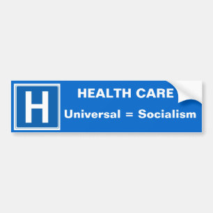 Health Care Bumpersticker blauw