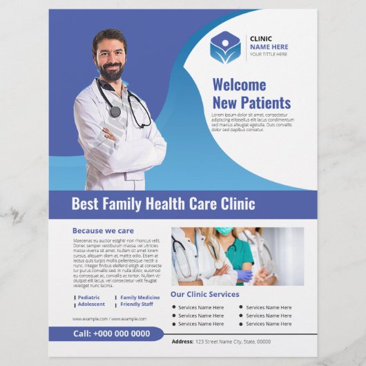 Health Care Clinic Service Flyer (Voorkant)