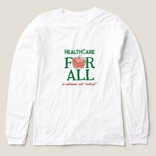 Health Care for All Is Rational Not Radical Tri-Blend Shirt (Voorkant)