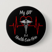 Health Care Hero BFF Ronde Button 7,6 Cm (Voorkant)