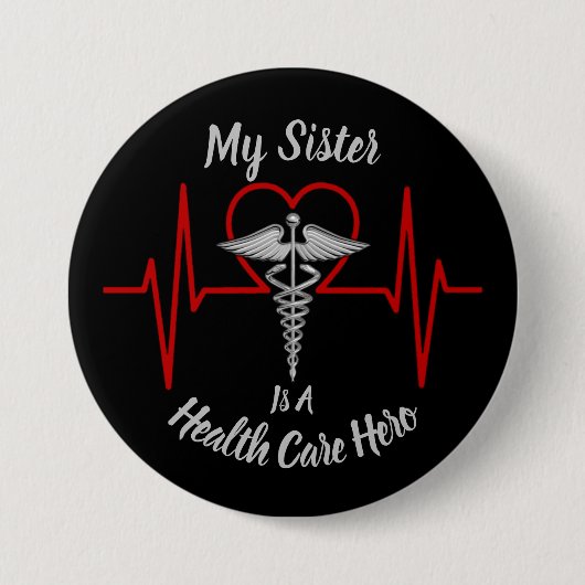 Health Care Hero Sister Ronde Button 7,6 Cm (Voorkant)
