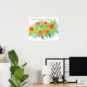 Health Christian Encouragement Scripture Marigolds Poster (Thuiskantoor)