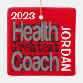 Health Coach Extraordinaire CUSTOM Keramisch Ornament (Achterkant)