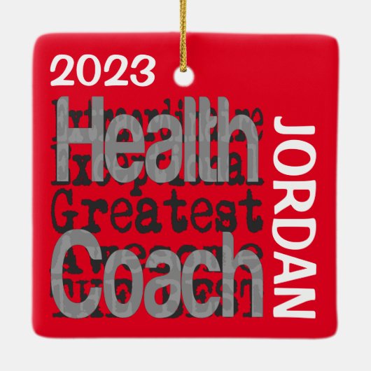 Health Coach Extraordinaire CUSTOM Keramisch Ornament (Achterkant)