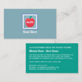 Health Food Store Logo Visitekaartje (Voorkant / Achterkant)