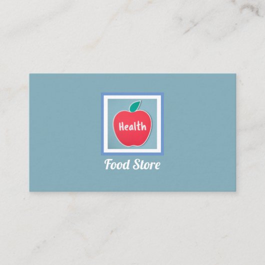 Health Food Store Logo Visitekaartje (Voorkant)