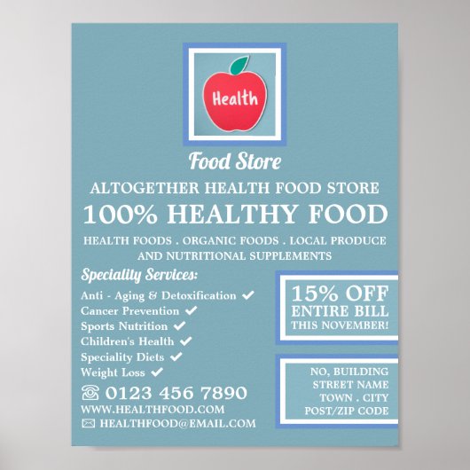 Health Food Store Poster (Voorkant)