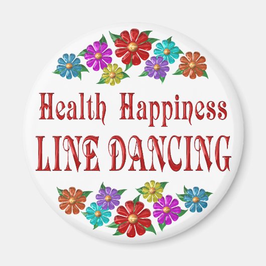 Health Happiness Line Dancing Magneet (Voorkant)