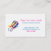 Health Home Care Nurse Stethoscope Visitekaartje (Voorkant)