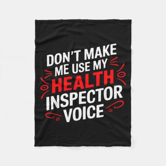 Health Inspector Job Profession Public Health  Fleece Deken (Voorkant)