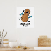Health Nut Funny Exercise Peanut Pun Poster (Keuken)