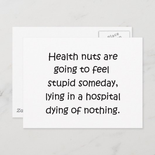 Health Nuts Briefkaart (Voorkant / Achterkant)