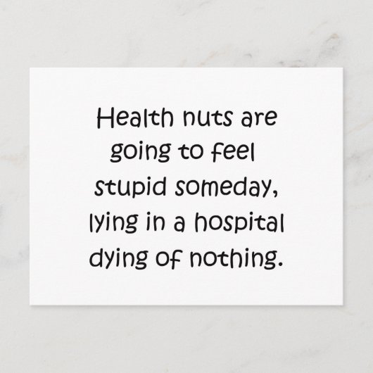 Health Nuts Briefkaart (Voorkant)