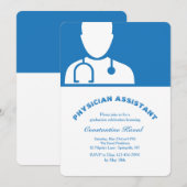 Health Provider Silhouette Afstuderen Uitnodiging (Voorkant / Achterkant)