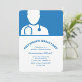 Health Provider Silhouette Afstuderen Uitnodiging (Staand voorkant)