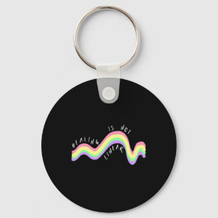 Health Quote Healing is geen lineaire regenboog Sleutelhanger