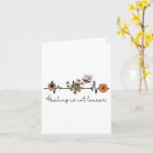 Health Quote Healing is niet lineair Kaart (Gele Bloem)