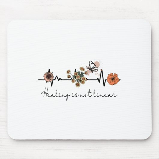 Health Quote Healing is niet lineair Muismat (Voorkant)