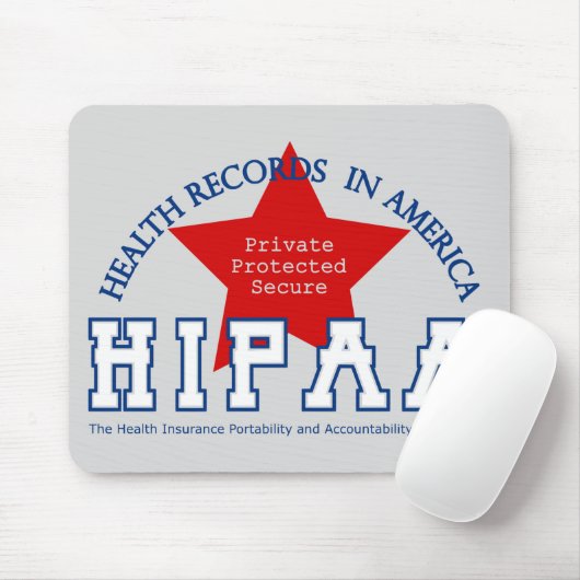 Health Records in America Private Protected Secure Muismat (Met muis)