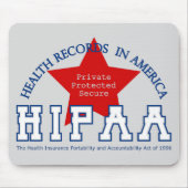 Health Records in America Private Protected Secure Muismat (Voorkant)