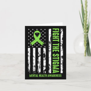 Health Ribbon USA Flag Wij Draag Groene Geestelijk Kaart