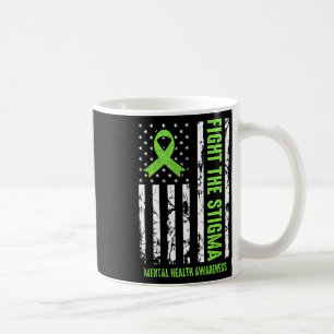 Health Ribbon USA Flag Wij Draag Groene Geestelijk Koffiemok