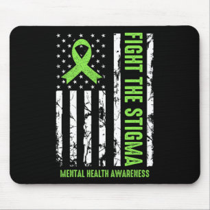 Health Ribbon USA Flag Wij Draag Groene Geestelijk Muismat