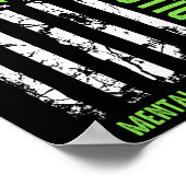 Health Ribbon USA Flag Wij Draag Groene Geestelijk Poster (Hoek)