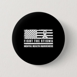 Health Ribbon USA Flag Wij Draag Groene Geestelijk Ronde Button 5,7 Cm