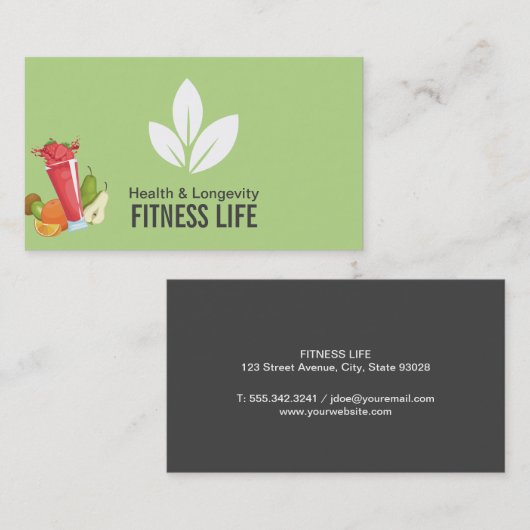 Health Smoothie Visitekaartje (Voorkant / Achterkant)