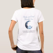 Health Spa Business Blue Lotus Flower Moon T-shirt (Achterkant)