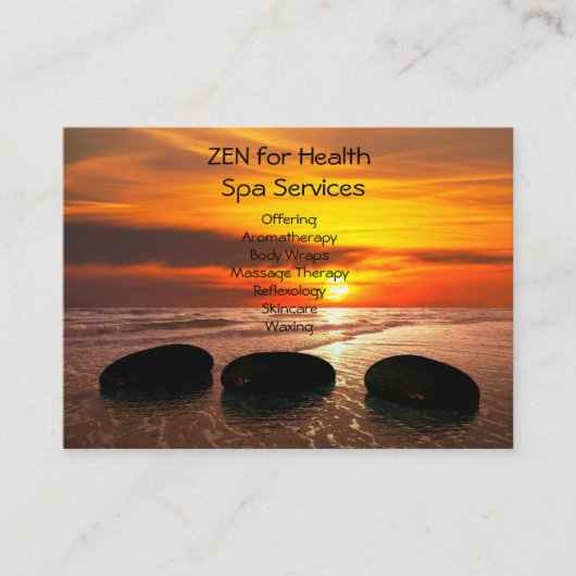 Health Spa Services Visitekaartjes (Voorkant)