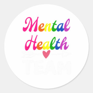 Health Team Bewustzijn Therapeut Mannen Vrouwen On Ronde Sticker