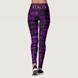 Health Text Leggings Kleuren kiezen