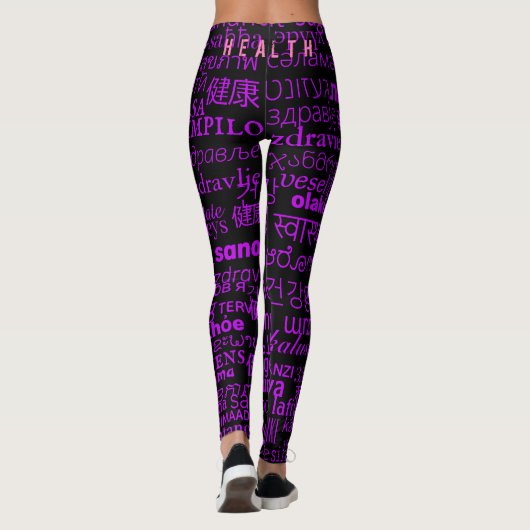 Health Text Leggings Kleuren kiezen (Achterkant)