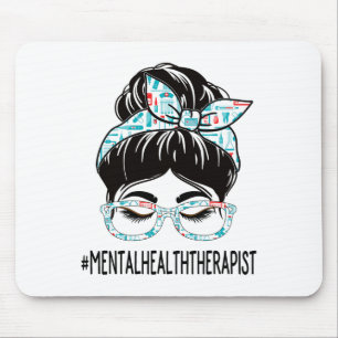 Health Therapist Week Waardering Vrouwen Messy Bun Muismat