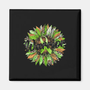 Health Warrior Leopard Zonnebloem Groen Lint Retr Magneet