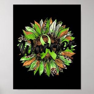 Health Warrior Leopard Zonnebloem Groen Lint Retr Poster