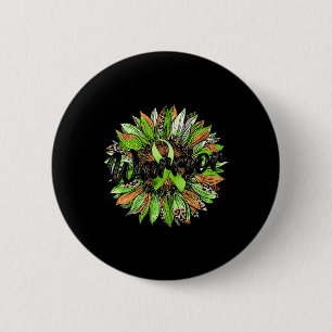 Health Warrior Leopard Zonnebloem Groen Lint Retr Ronde Button 5,7 Cm