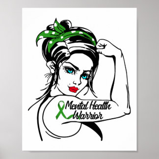 Health Warrior Rosie De Riveter Pin Up Poster
